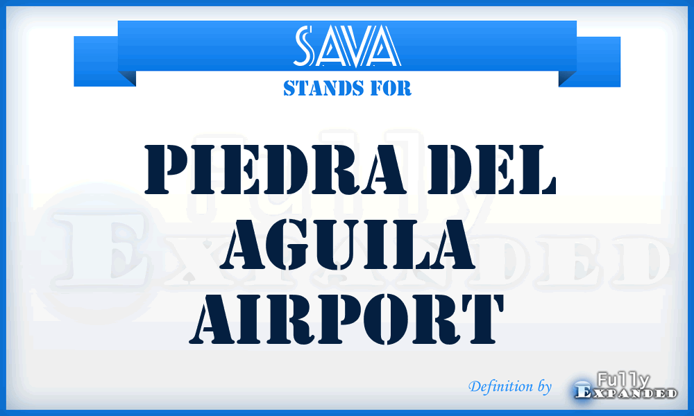 SAVA - Piedra Del Aguila airport