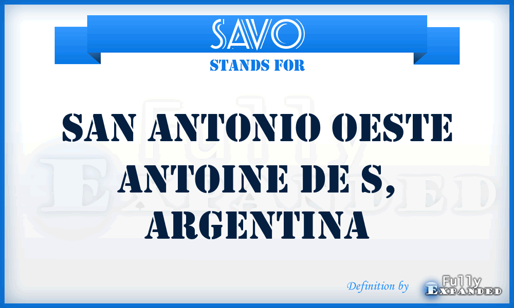 SAVO - San Antonio Oeste Antoine de S, Argentina