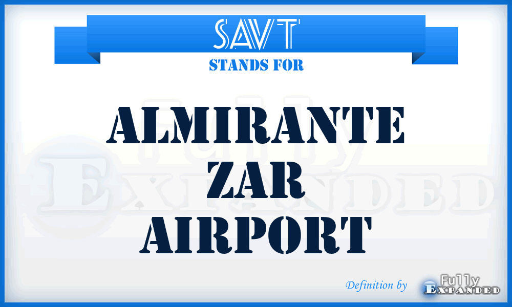 SAVT - Almirante Zar airport