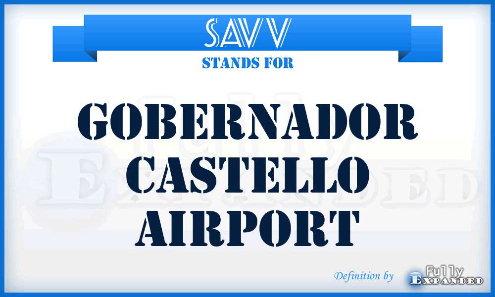SAVV - Gobernador Castello airport