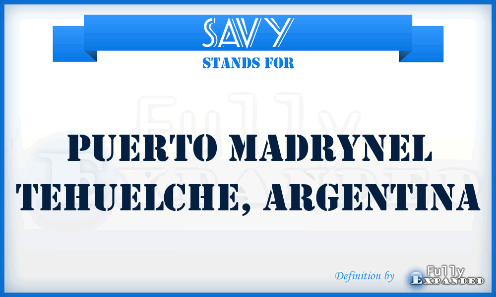 SAVY - Puerto MadrynEl Tehuelche, Argentina