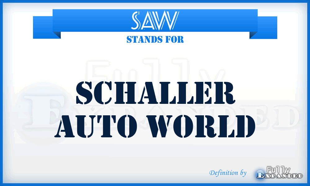SAW - Schaller Auto World