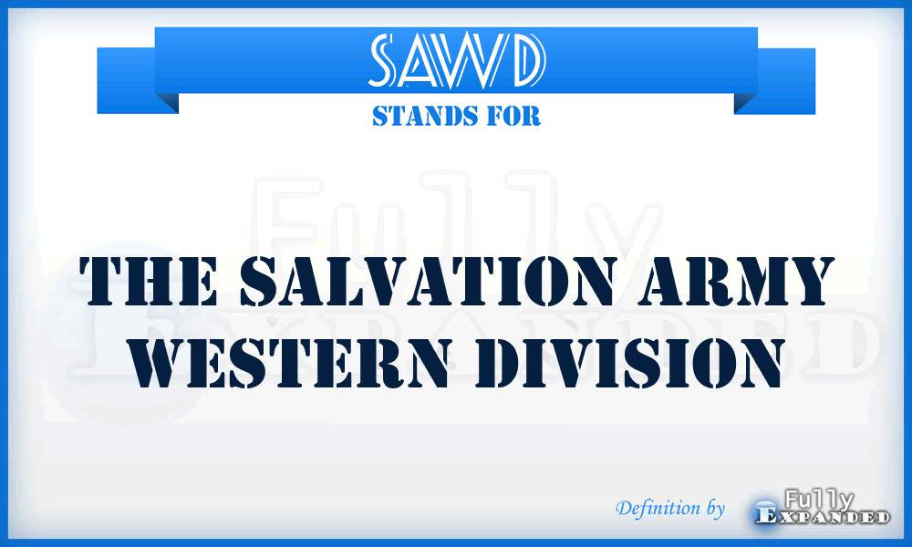 SAWD - The Salvation Army Western Division