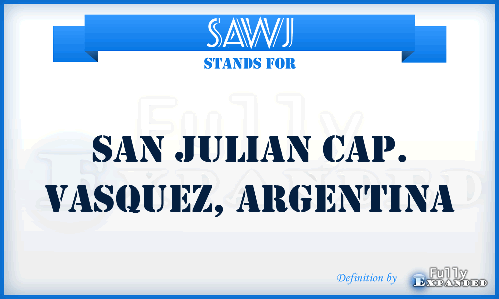 SAWJ - San Julian Cap. Vasquez, Argentina