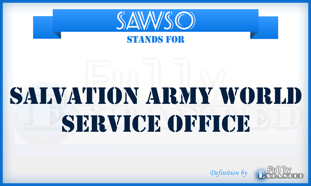 SAWSO - Salvation Army World Service Office