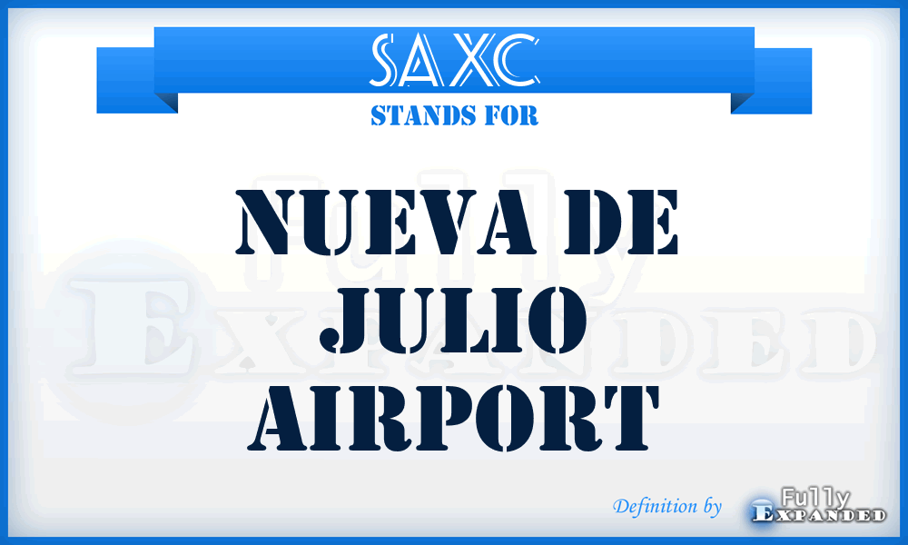 SAXC - Nueva De Julio airport