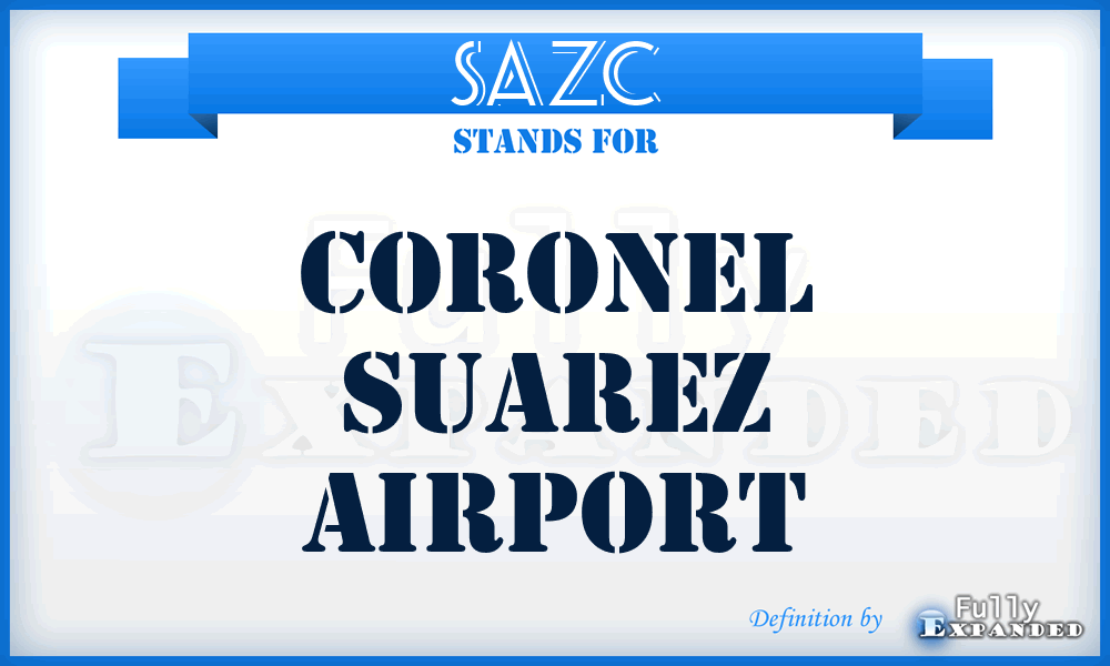 SAZC - Coronel Suarez airport