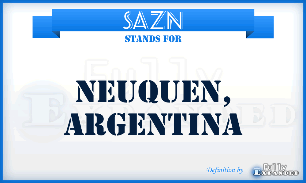 SAZN - Neuquen, Argentina