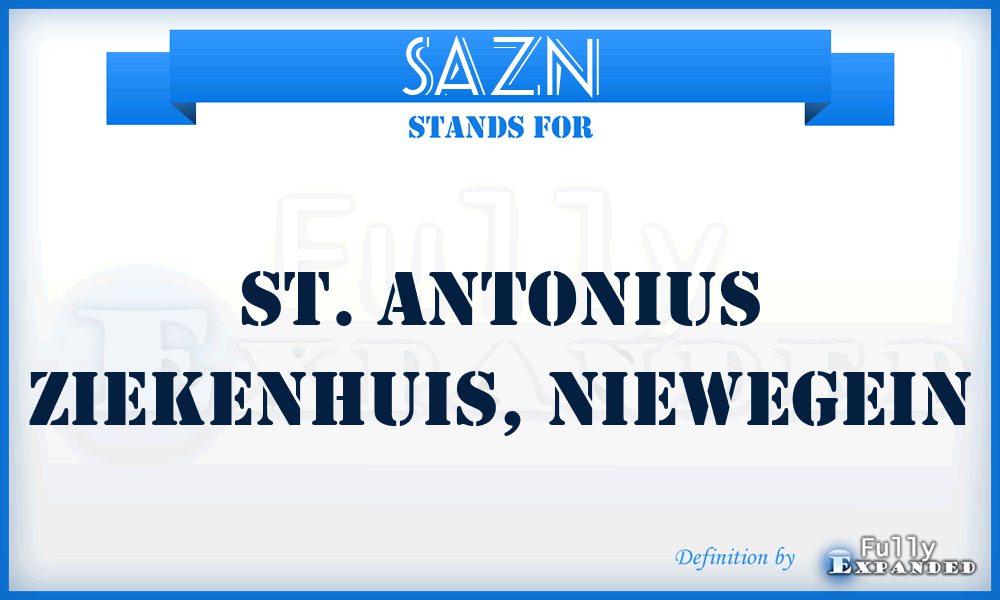 SAZN - St. Antonius Ziekenhuis, Niewegein