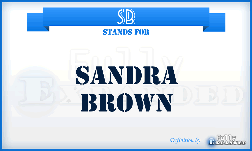 SB - Sandra Brown