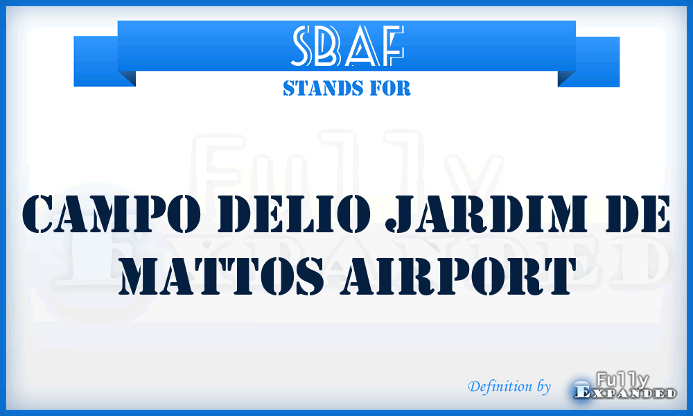 SBAF - Campo Delio Jardim De Mattos airport