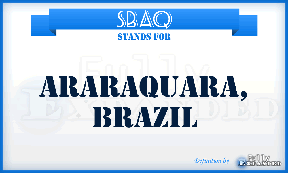 SBAQ - Araraquara, Brazil