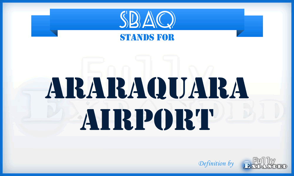 SBAQ - Araraquara airport