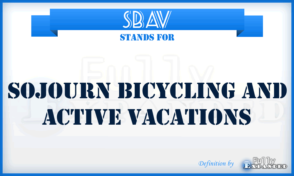 SBAV - Sojourn Bicycling and Active Vacations