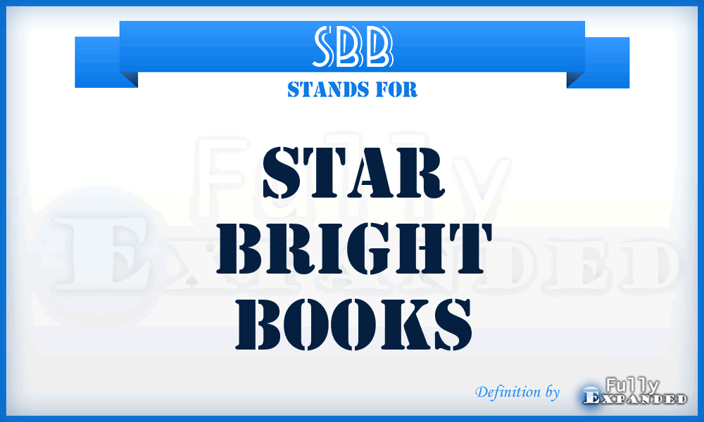 SBB - Star Bright Books