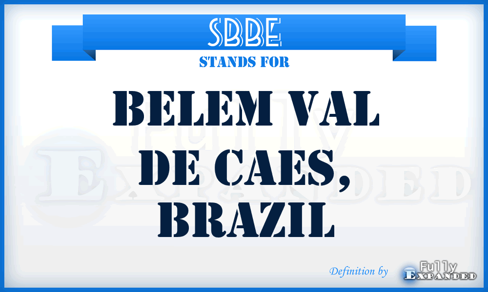 SBBE - Belem Val de Caes, Brazil