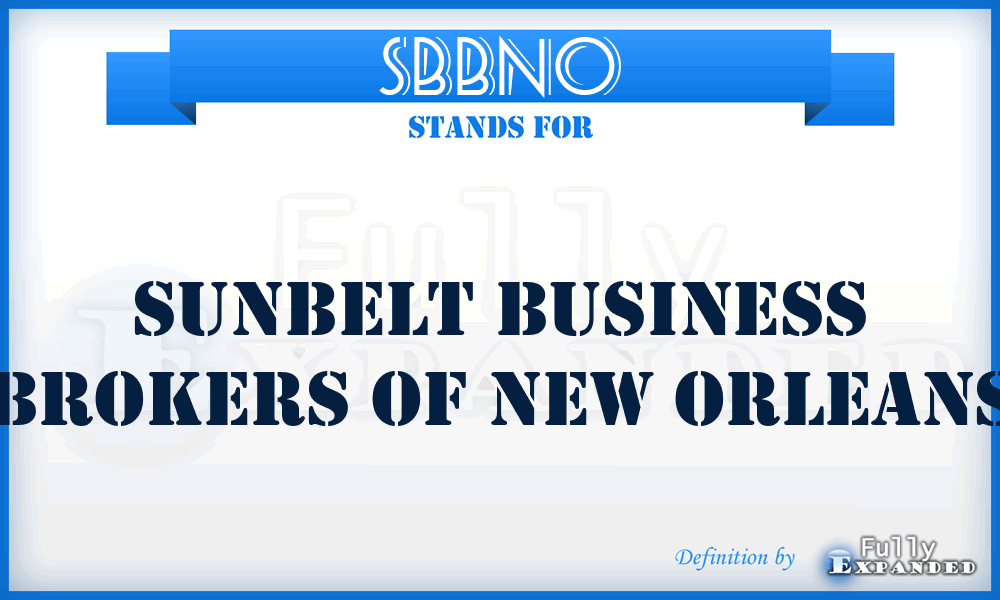 SBBNO - Sunbelt Business Brokers of New Orleans