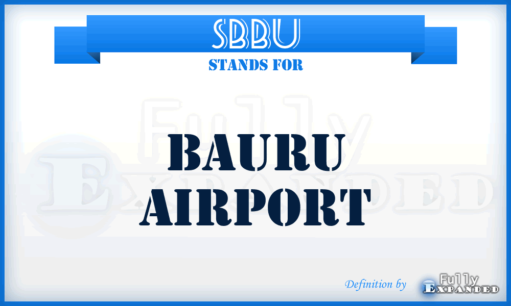 SBBU - Bauru airport