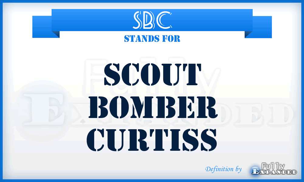 SBC - Scout Bomber Curtiss