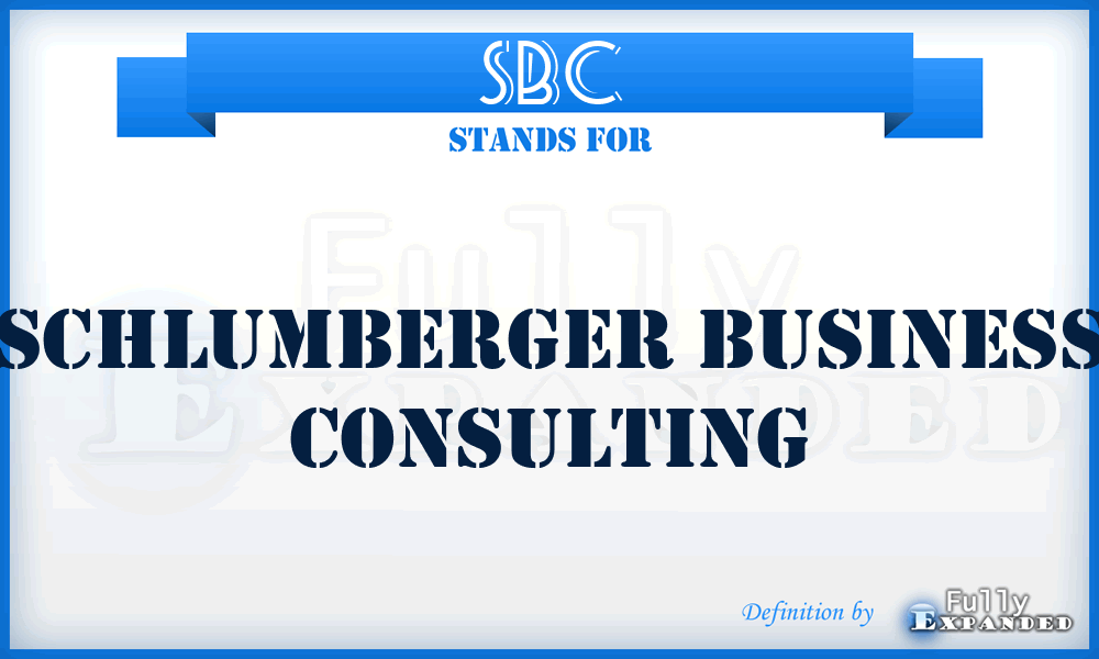 SBC - Schlumberger Business Consulting