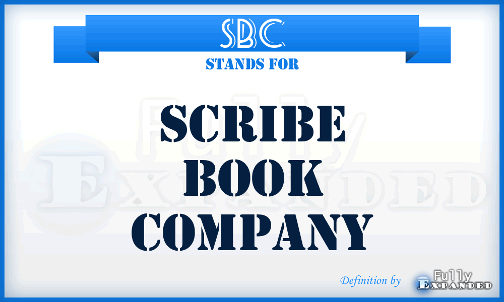 SBC - Scribe Book Company