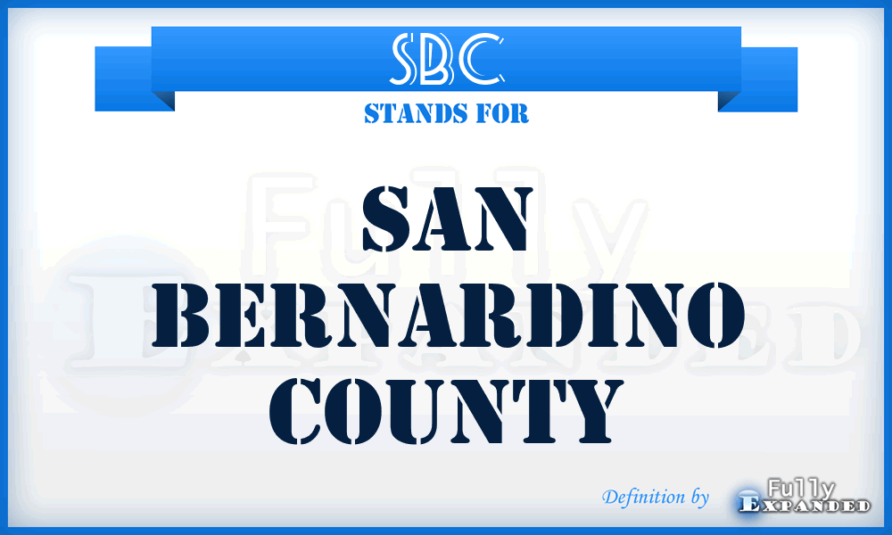 SBC - San Bernardino County
