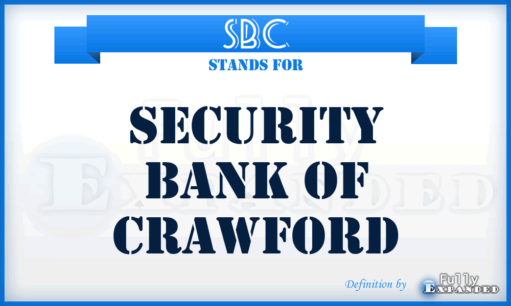 SBC - Security Bank of Crawford