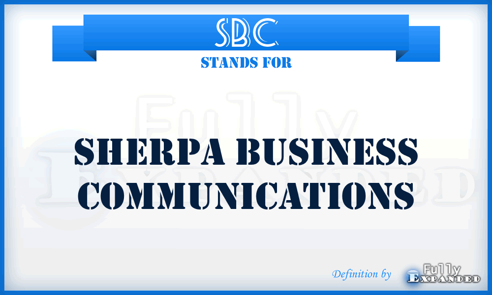 SBC - Sherpa Business Communications