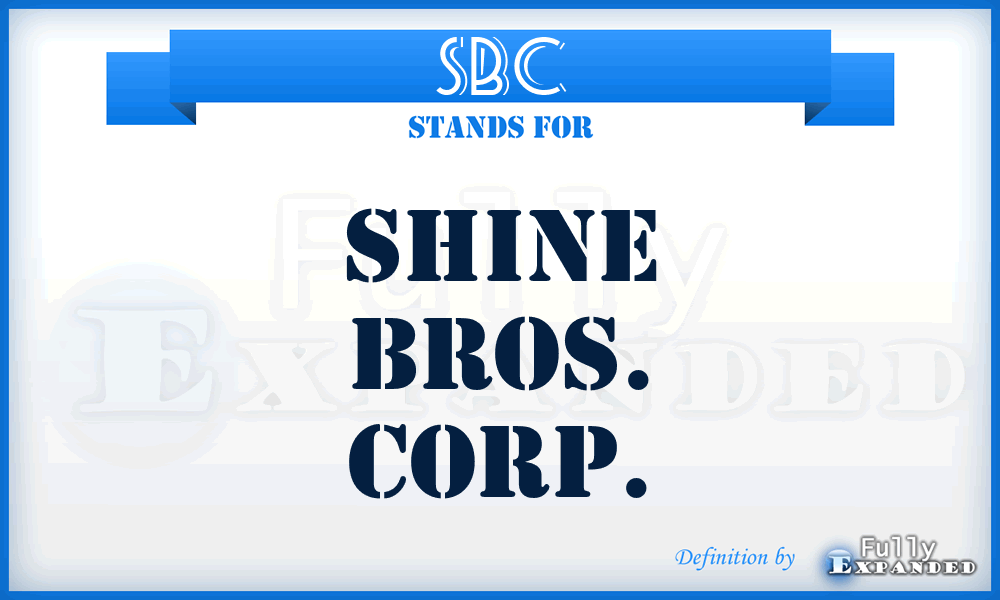 SBC - Shine Bros. Corp.