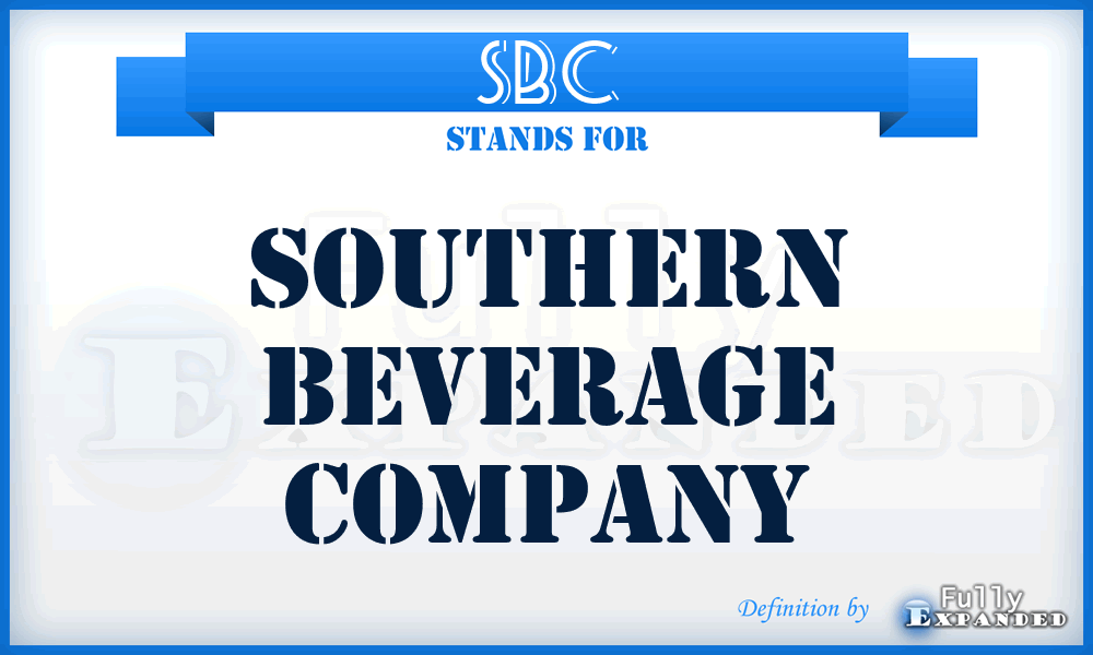 SBC - Southern Beverage Company