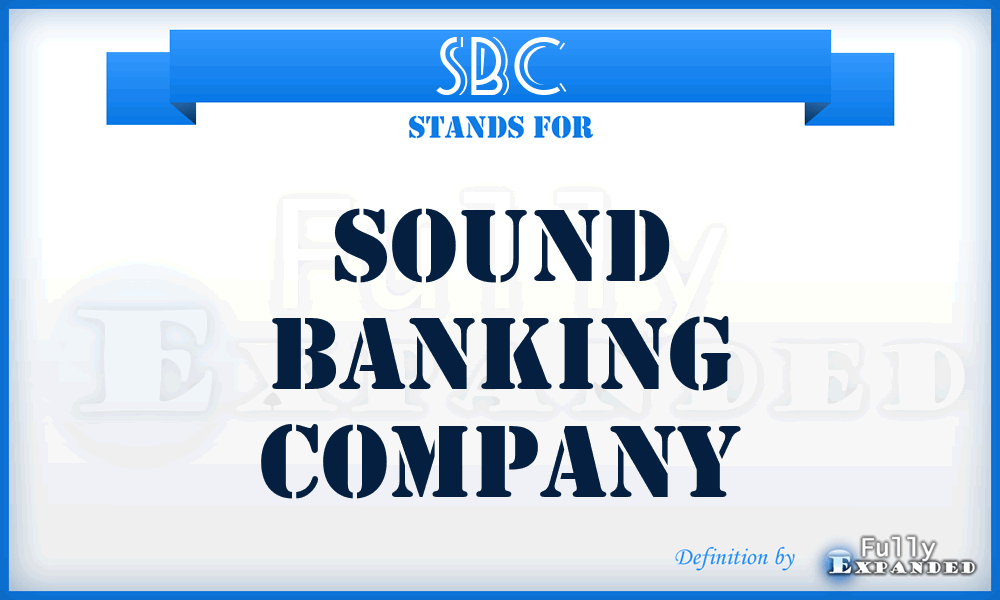 SBC - Sound Banking Company