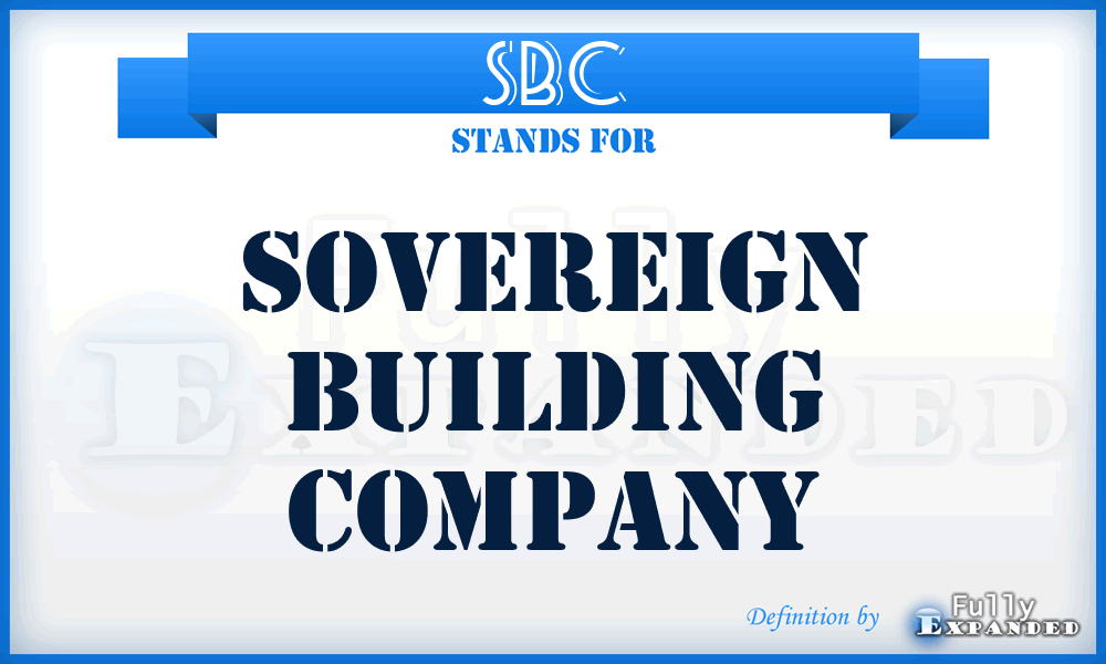 SBC - Sovereign Building Company