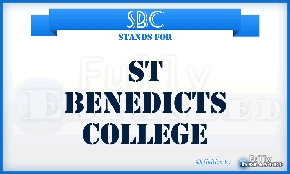 SBC - St Benedicts College