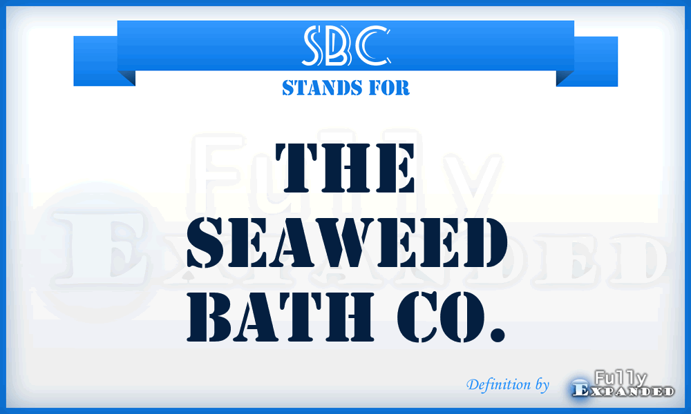 SBC - The Seaweed Bath Co.