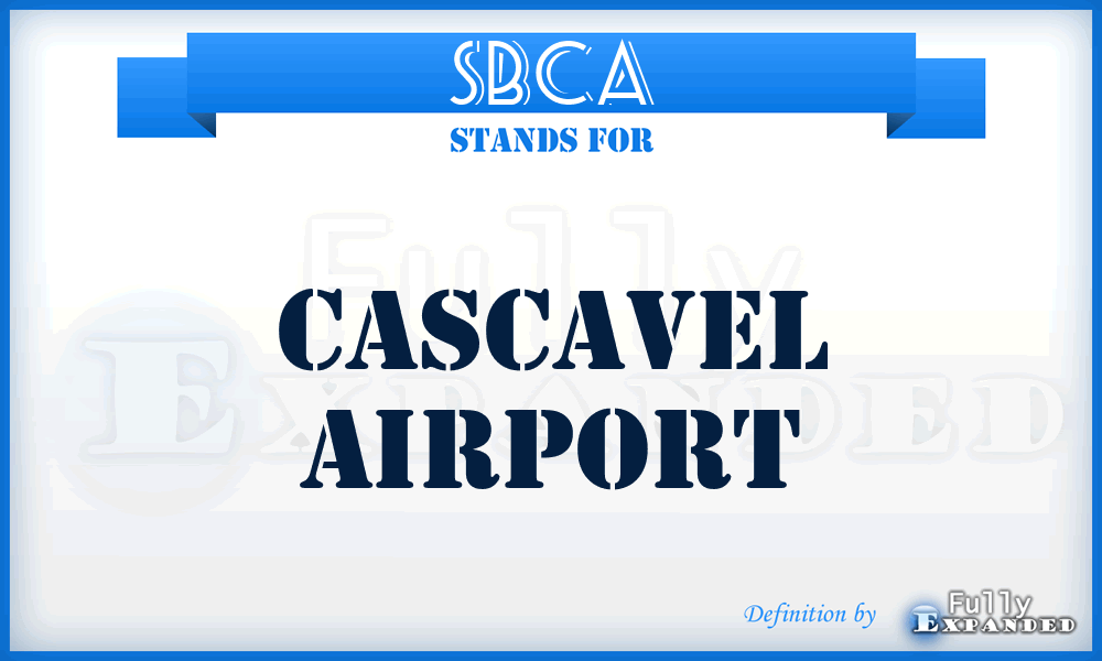 SBCA - Cascavel airport