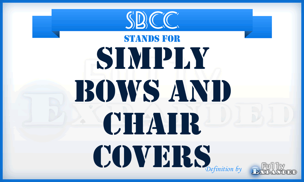 SBCC - Simply Bows and Chair Covers