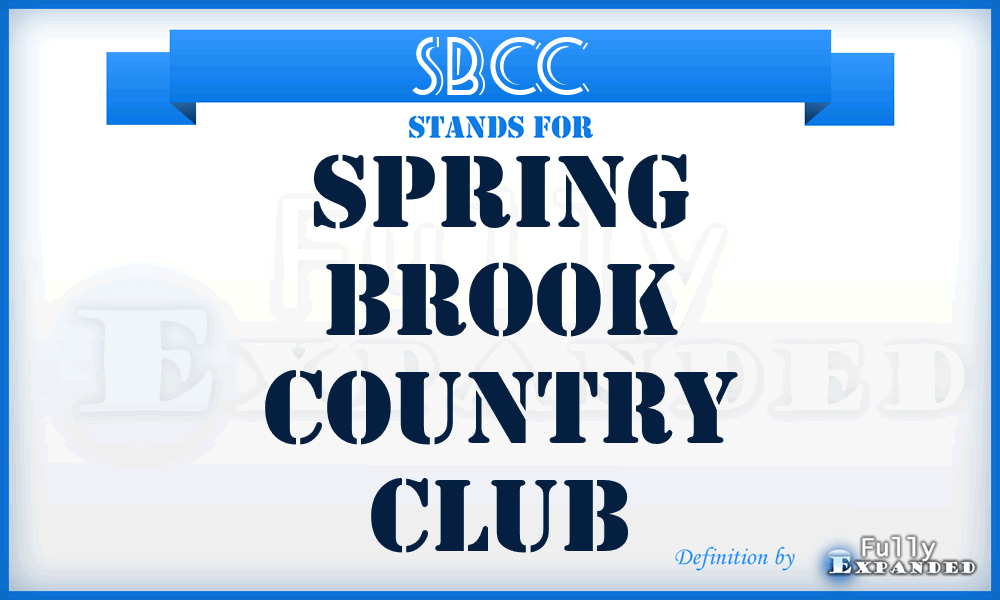 SBCC - Spring Brook Country Club