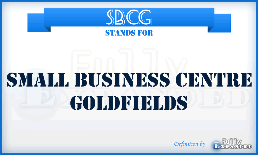 SBCG - Small Business Centre Goldfields