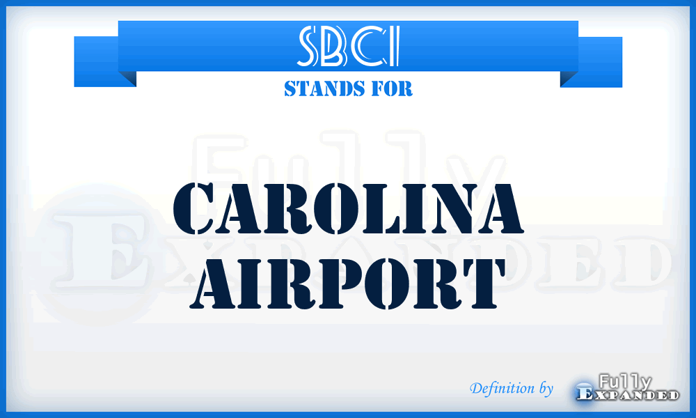 SBCI - Carolina airport