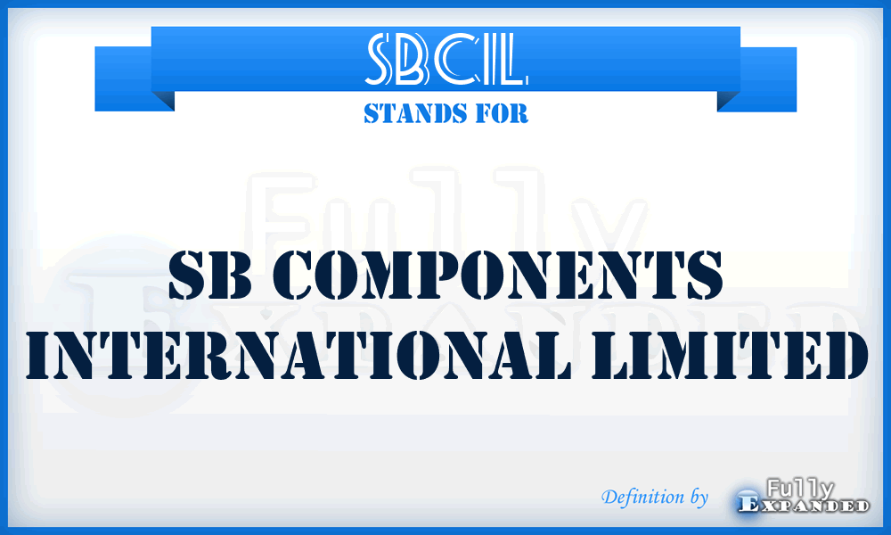 SBCIL - SB Components International Limited