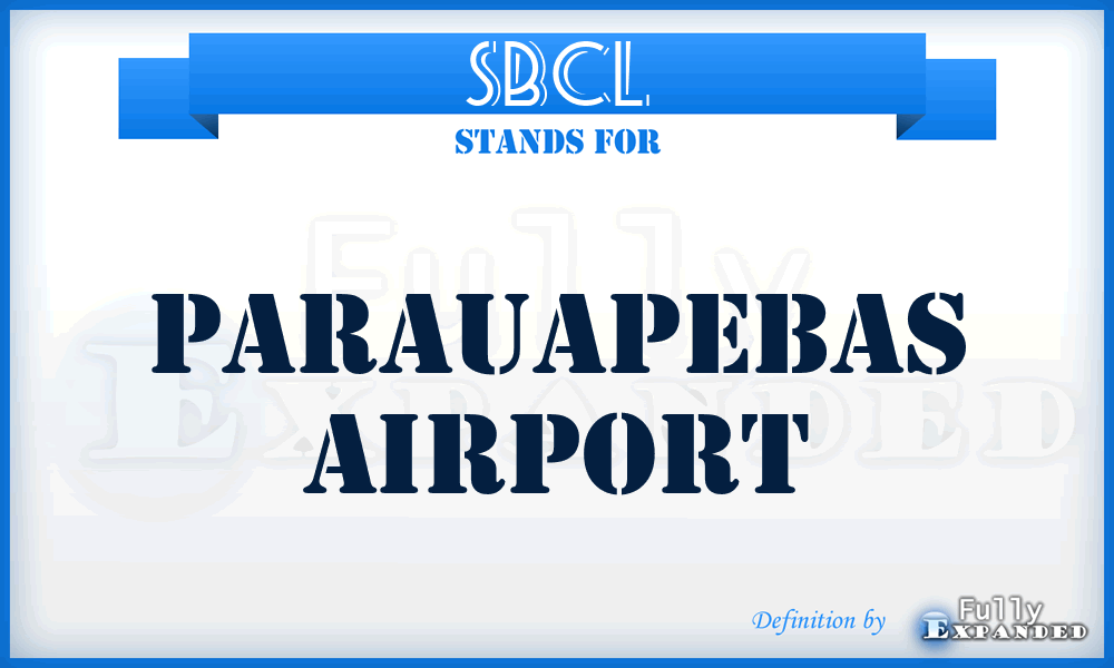 SBCL - Parauapebas airport