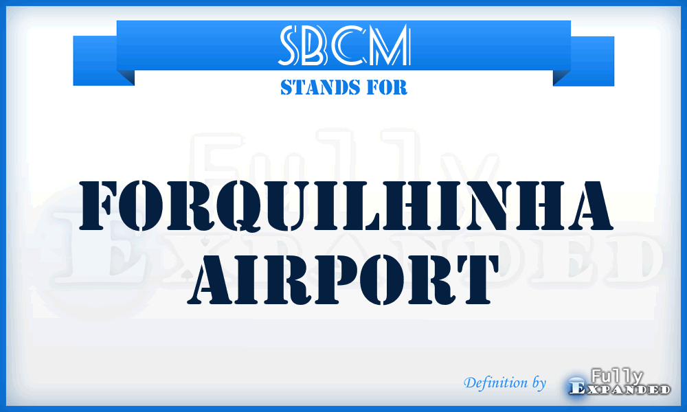 SBCM - Forquilhinha airport