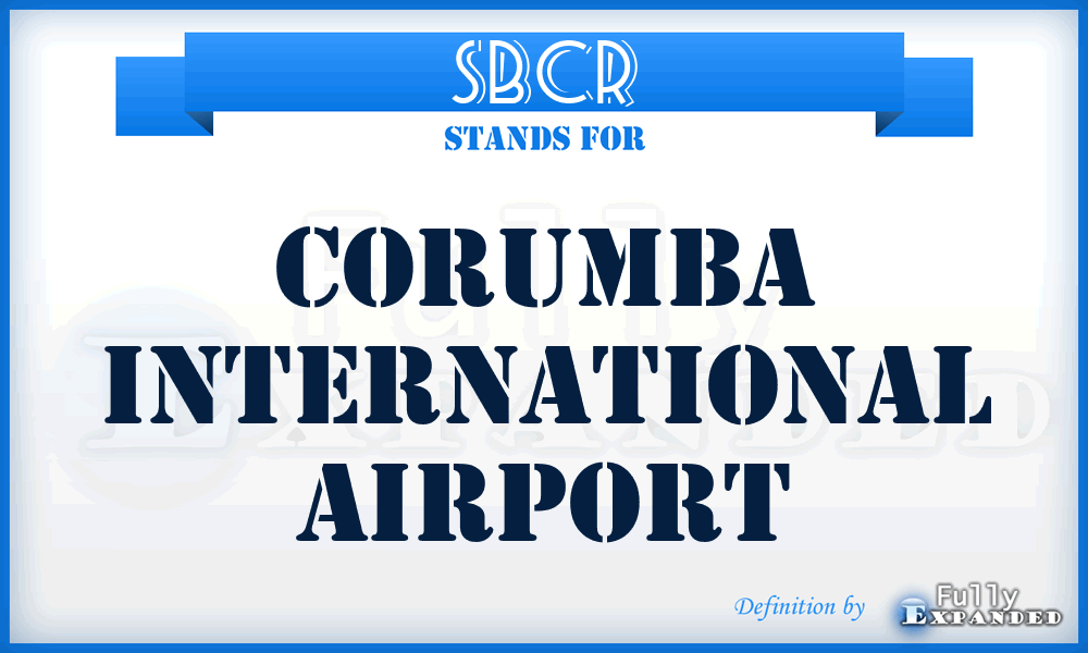 SBCR - Corumba International airport