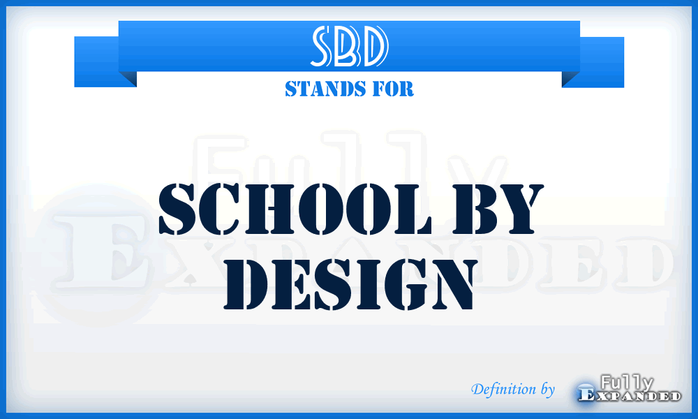 SBD - School By Design