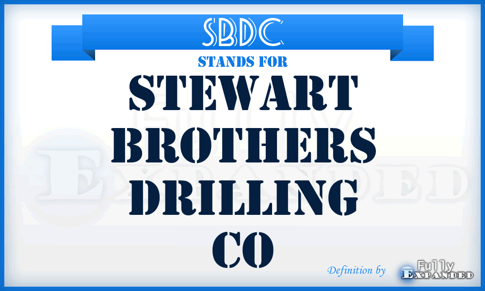 SBDC - Stewart Brothers Drilling Co