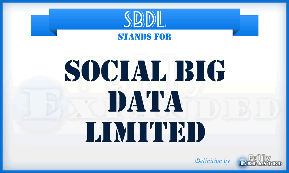 SBDL - Social Big Data Limited