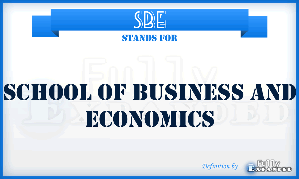 SBE - School of Business and Economics