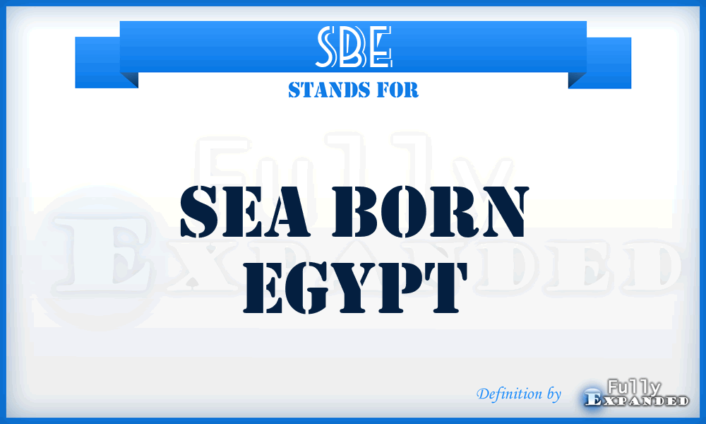 SBE - Sea Born Egypt