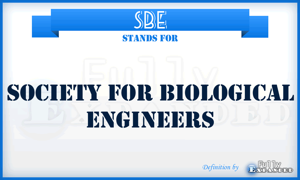 SBE - Society for Biological Engineers