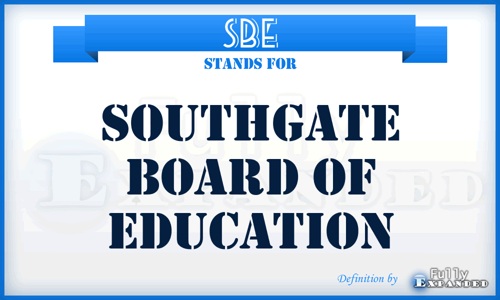 SBE - Southgate Board of Education